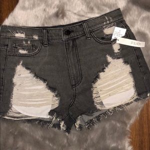 Destroyed Denim Shorts